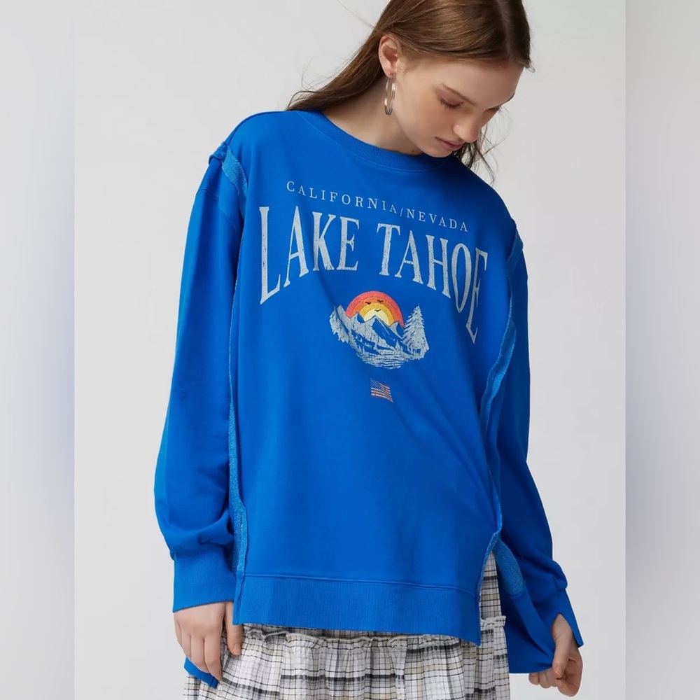 LAKE TAHOE EMBROIDERED PULLOVER SWEATSHIRT SMALL - Picture 1 of 3